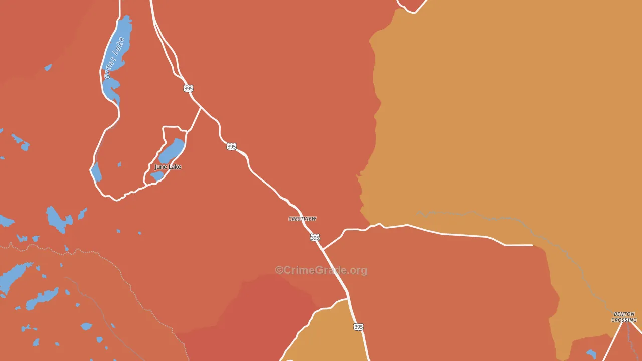 Mono County, CA Map of Murder Rates