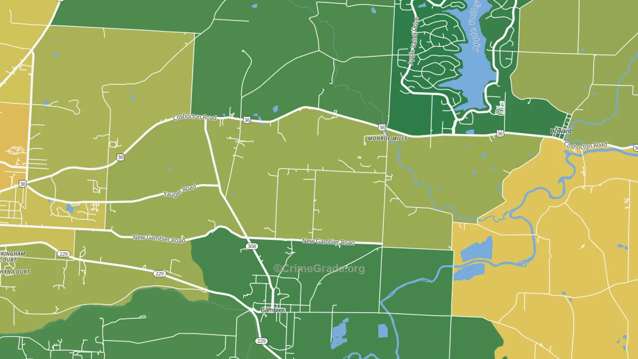 Monroe Mills, OH Map of Murder Rates