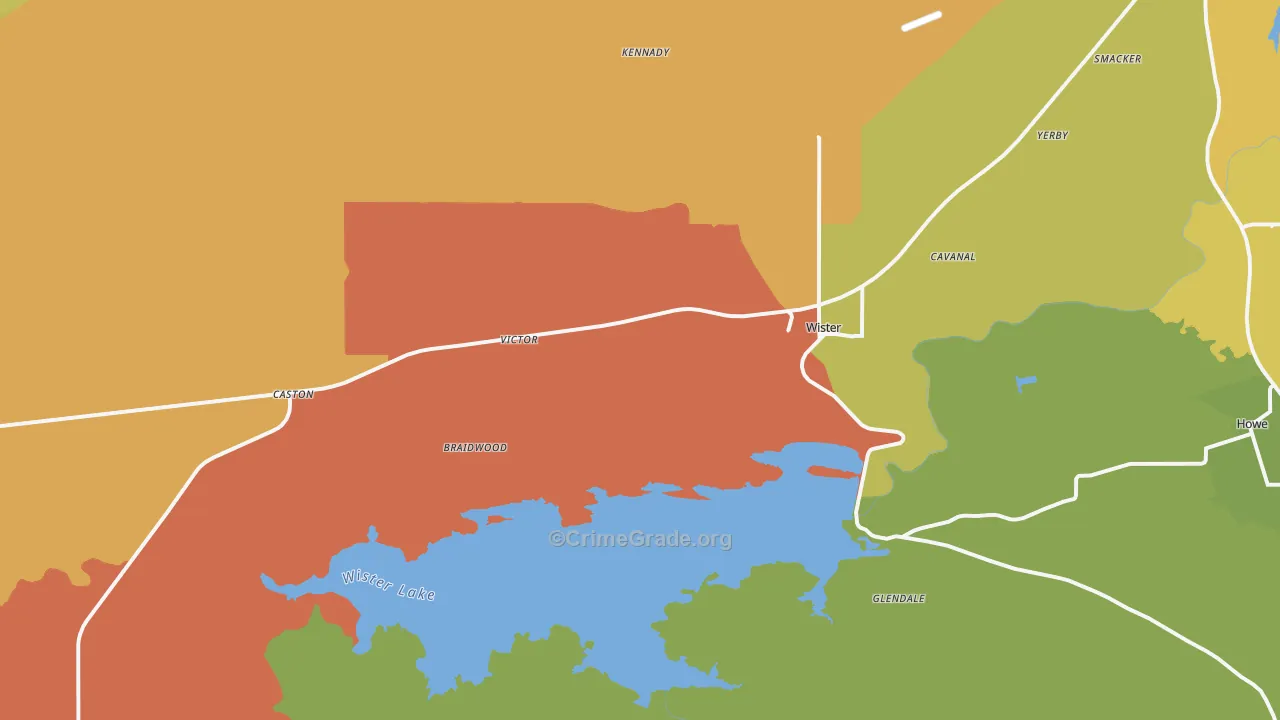 Monroe, OK Map of Murder Rates