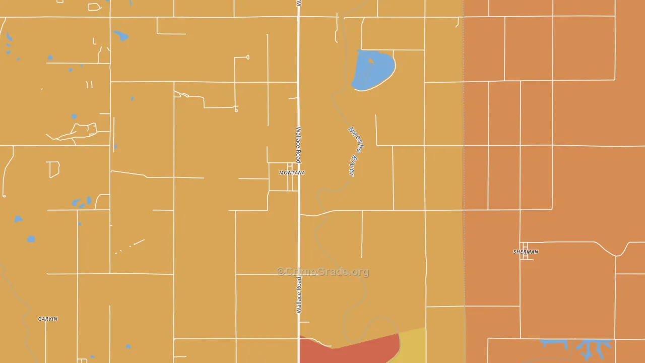 Montana, KS Map of Murder Rates