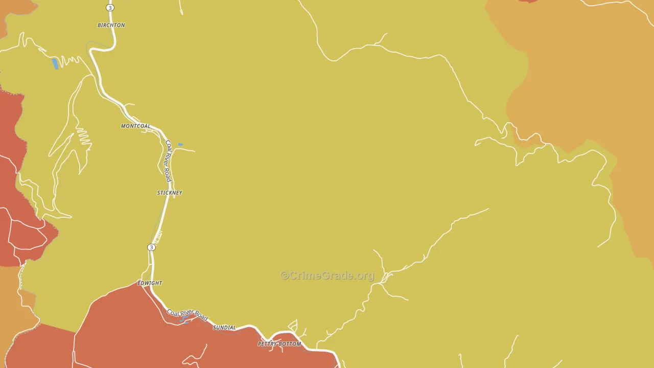 Montcoal, WV Map of Murder Rates