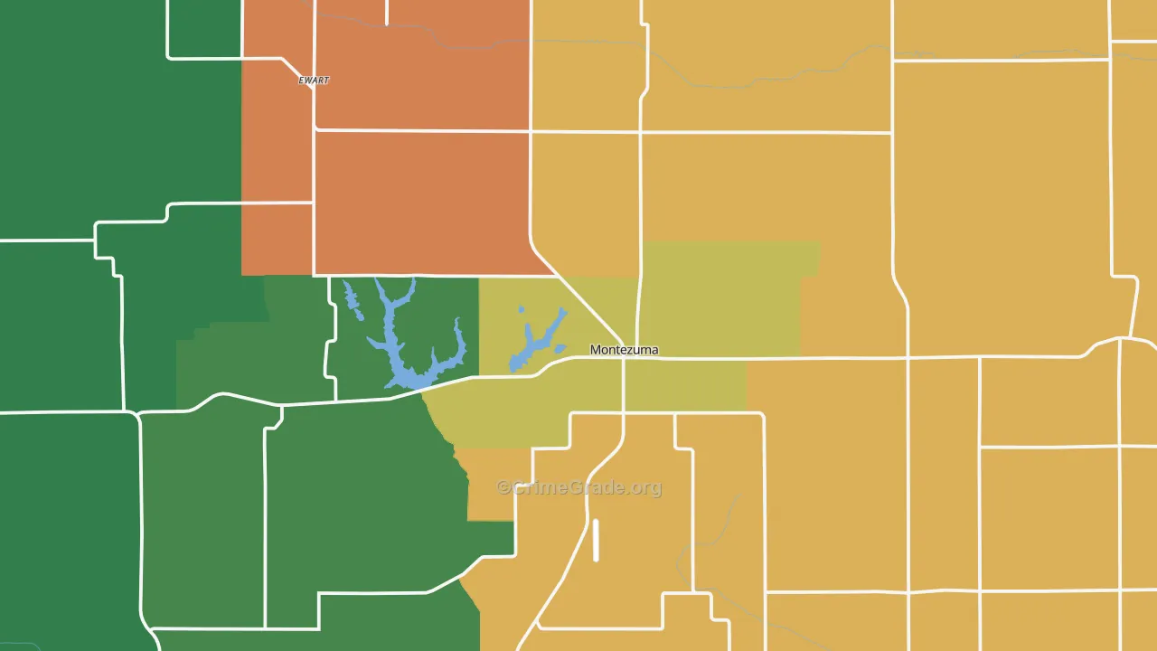 Montezuma, IA Map of Murder Rates