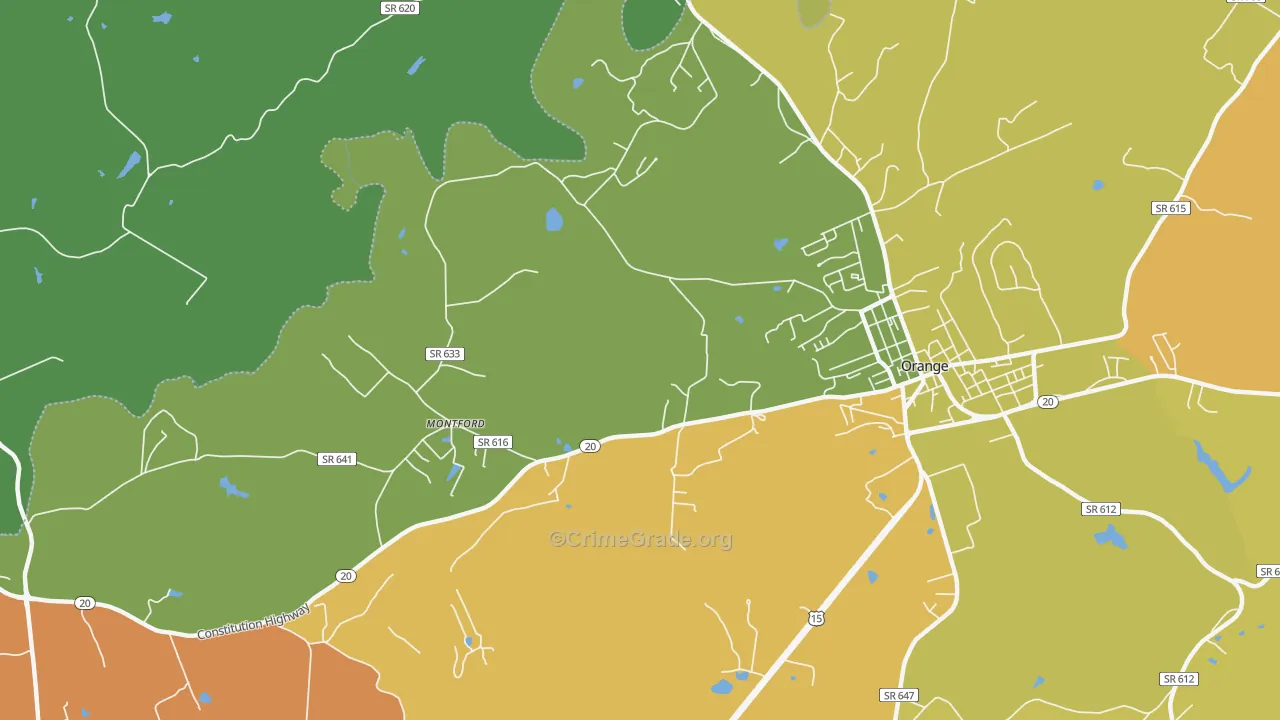Montford, VA Map of Murder Rates