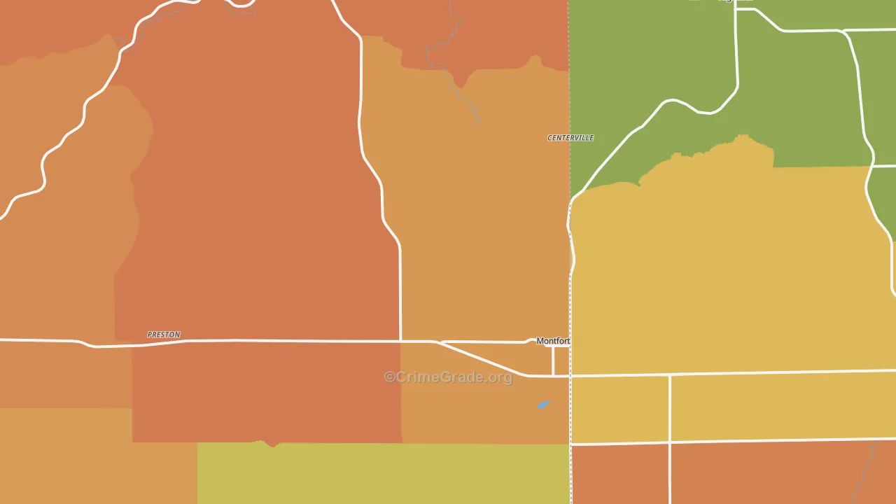 Montfort, WI Map of Murder Rates