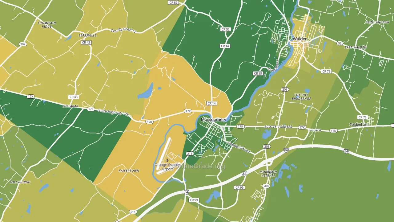 Montgomery, NY Map of Murder Rates