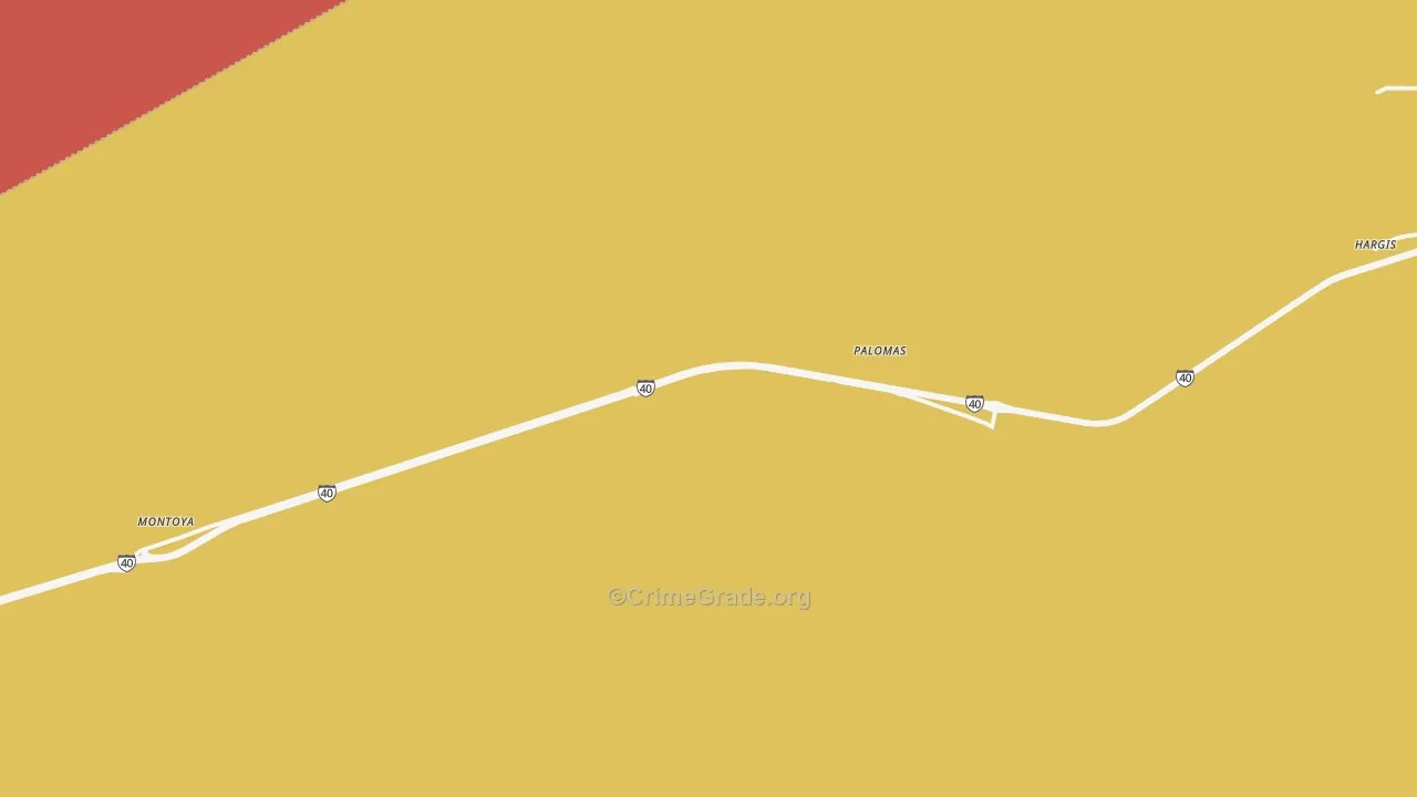 Montoya, NM Map of Murder Rates