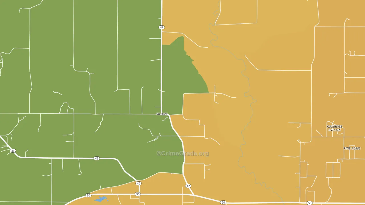 Montpelier, MS Map of Murder Rates
