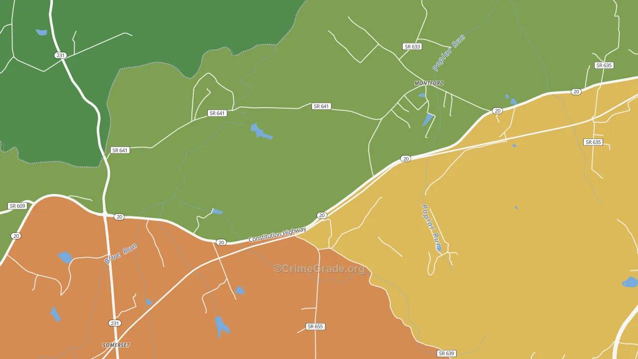 Montpelier Station, VA Map of Murder Rates