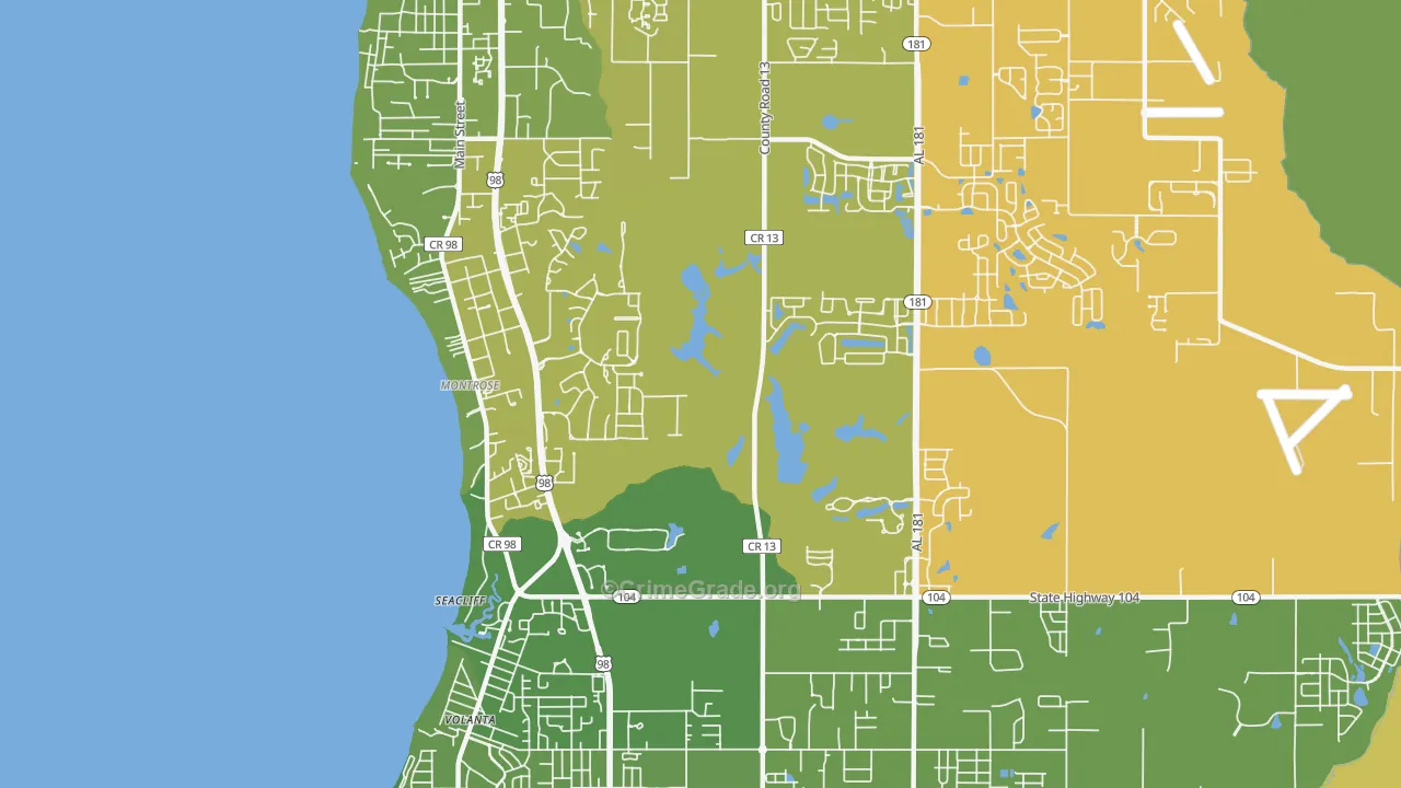 Montrose, AL Map of Murder Rates