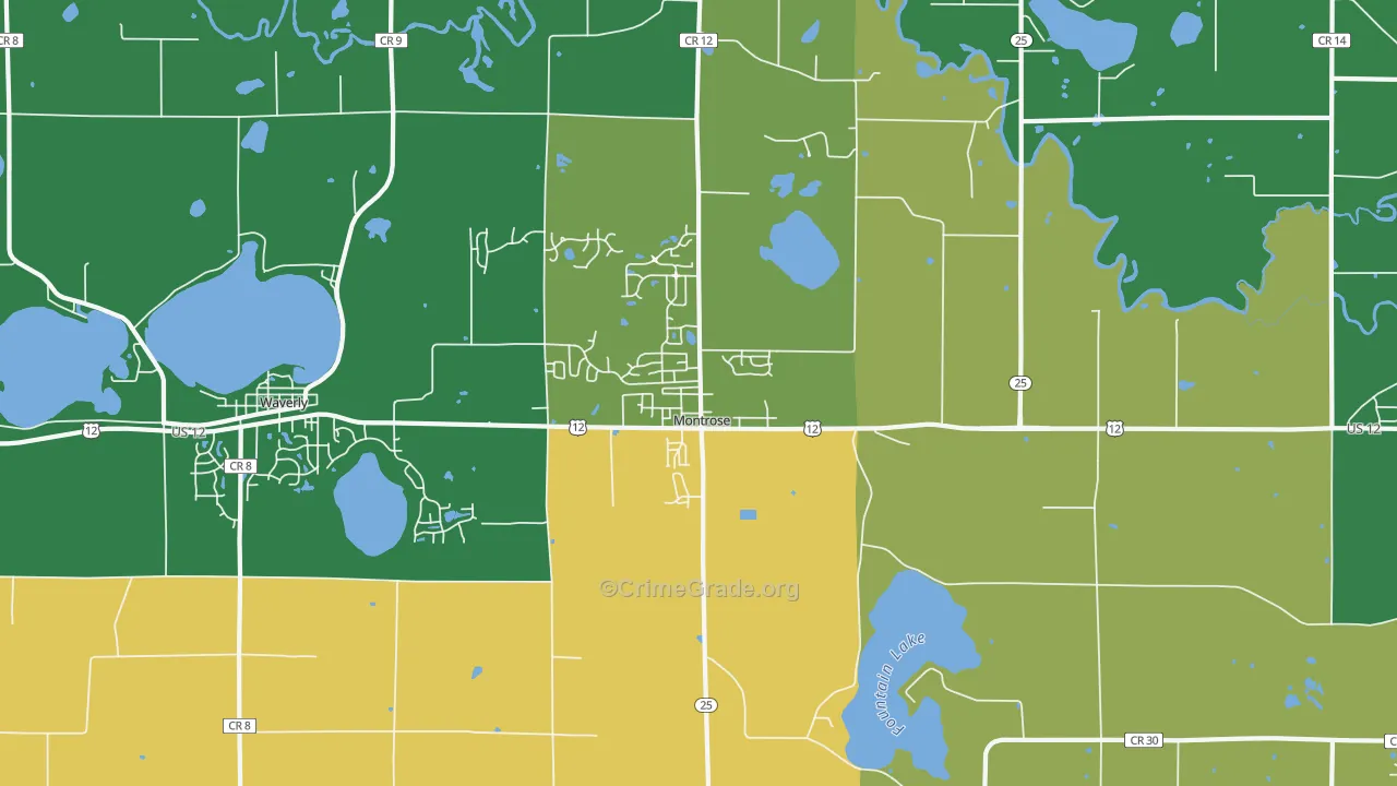 Montrose, MN Map of Murder Rates