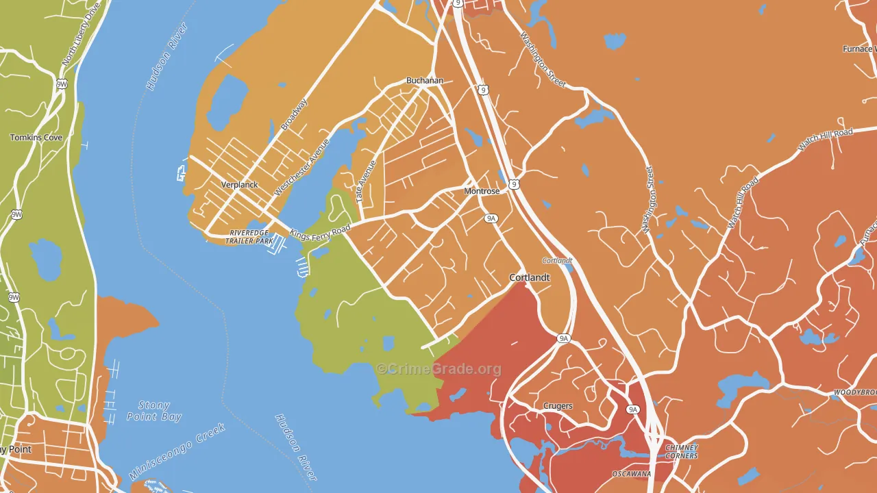 Montrose, NY Map of Murder Rates