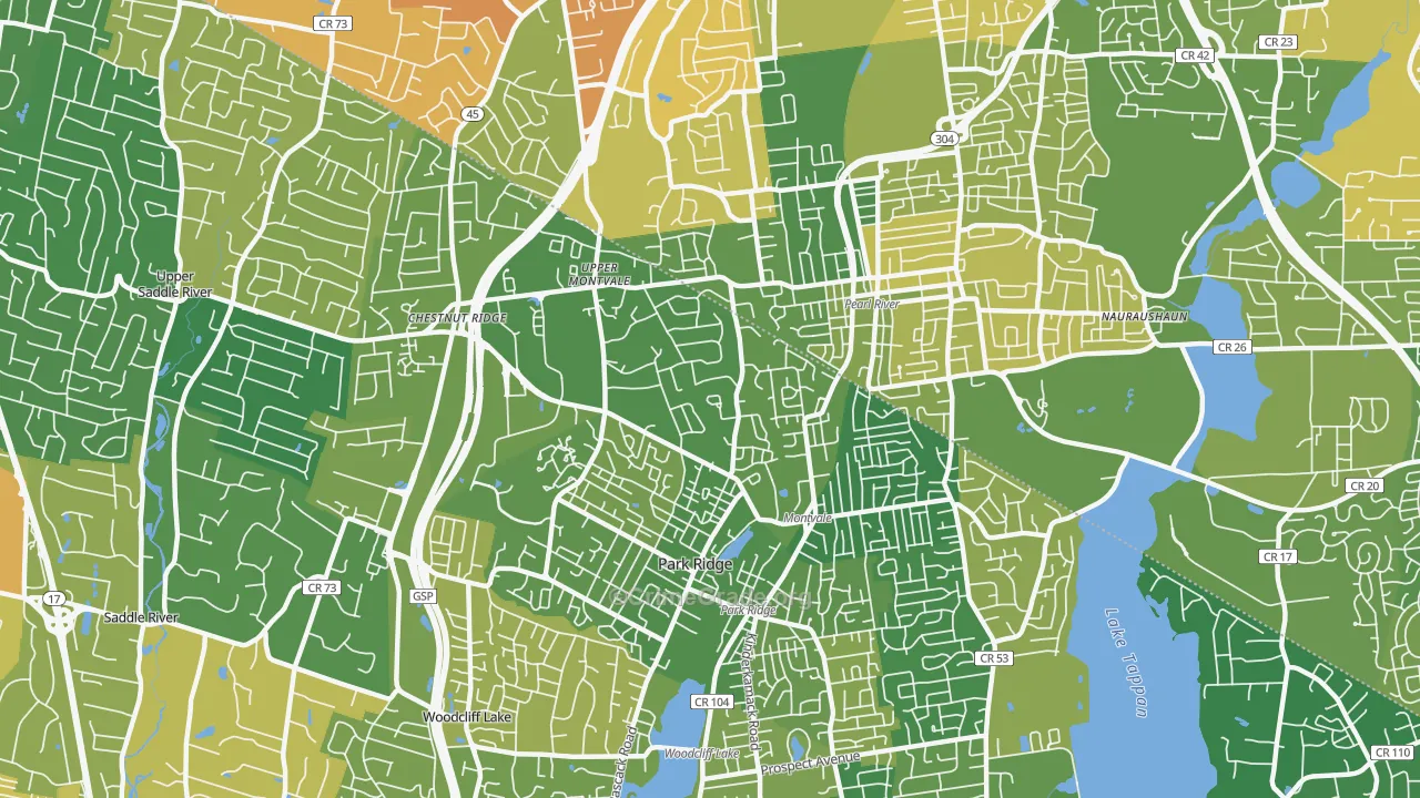 Montvale, NJ Map of Murder Rates