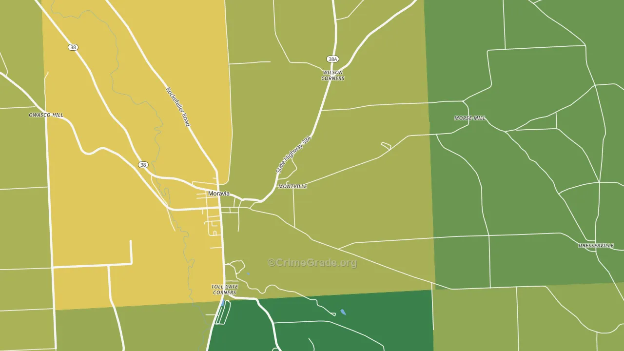 Montville, NY Map of Murder Rates