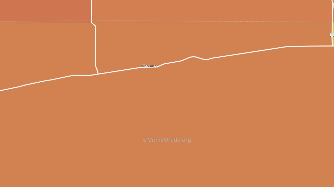 Monument, KS Map of Murder Rates