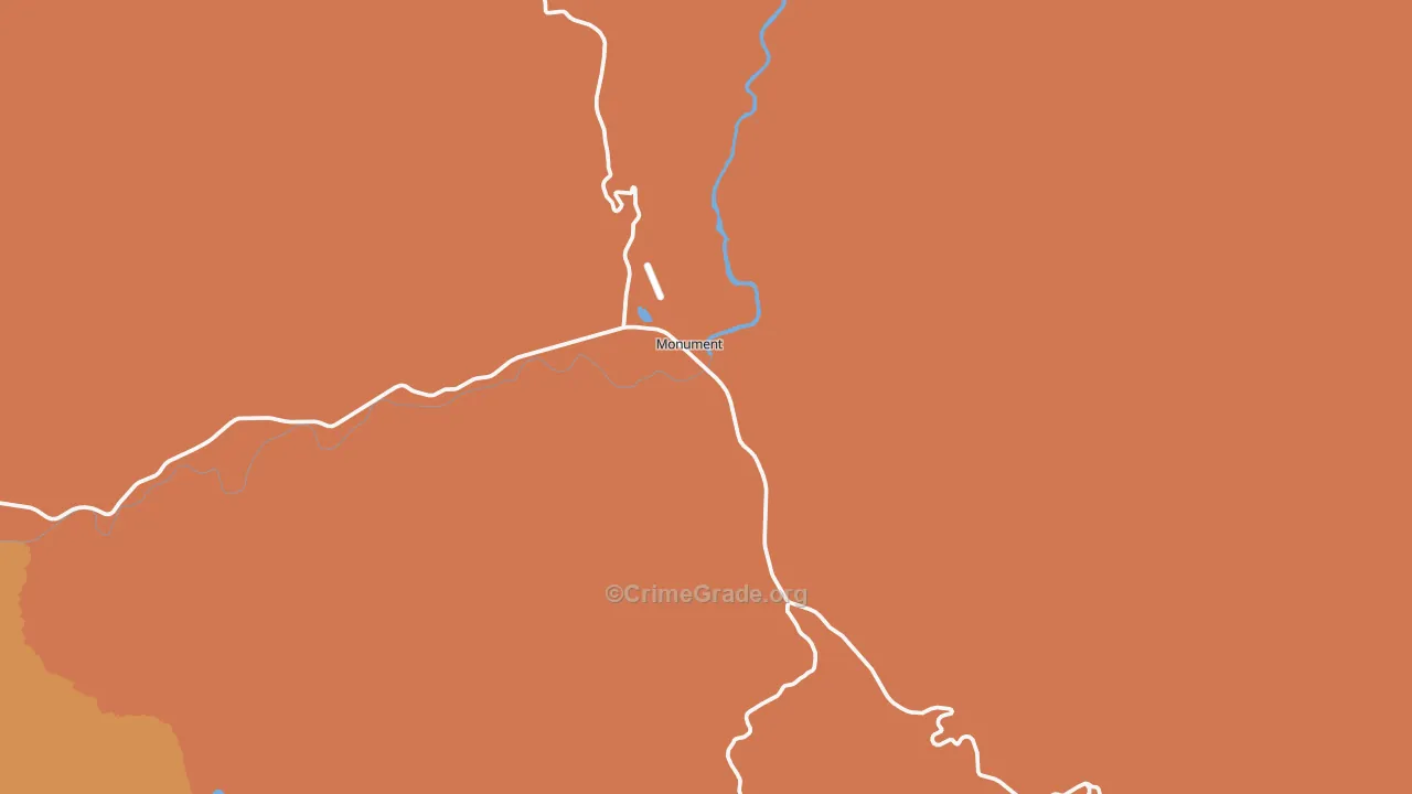 Monument, OR Map of Murder Rates