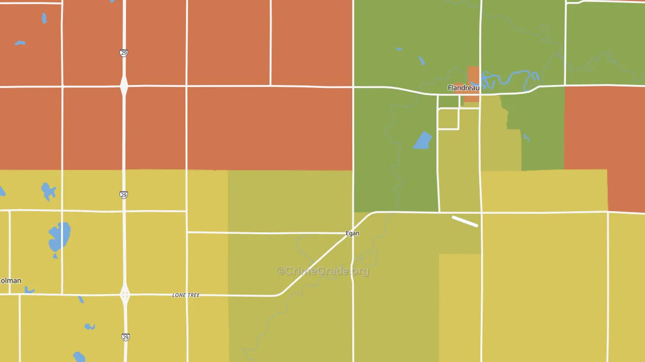 Moody County, SD Map of Murder Rates