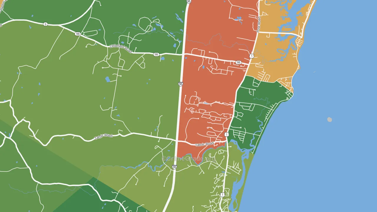 Moody, ME Map of Murder Rates