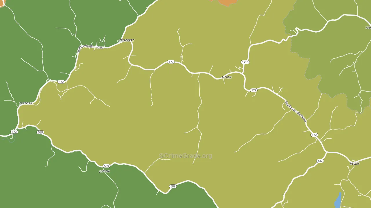 Moon, KY Map of Murder Rates