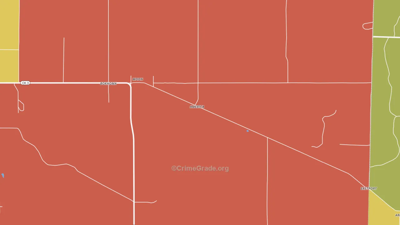 Moon, OK Map of Murder Rates
