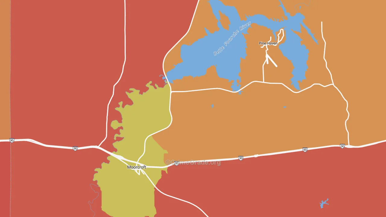 Moorcroft, WY Map of Murder Rates