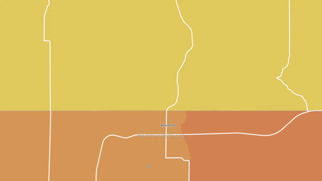 Moorefield, NE Map of Murder Rates