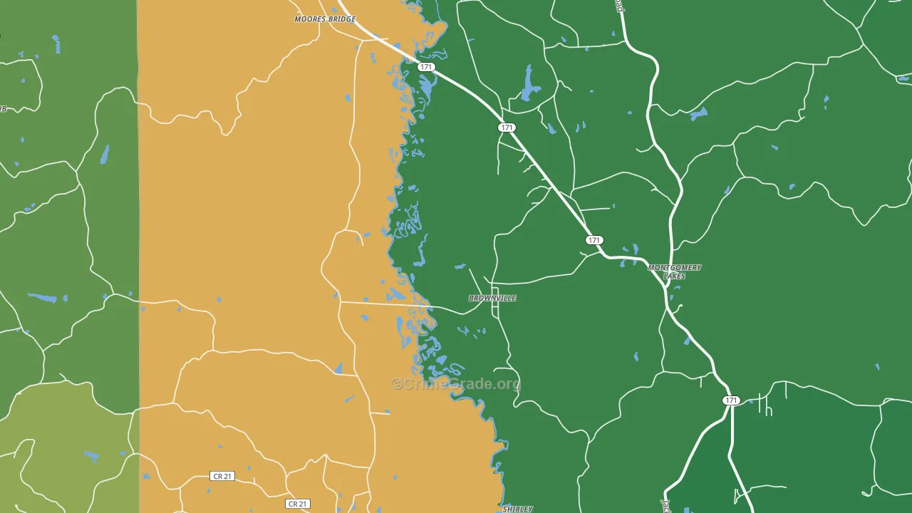 Moores Bridge, AL Map of Murder Rates