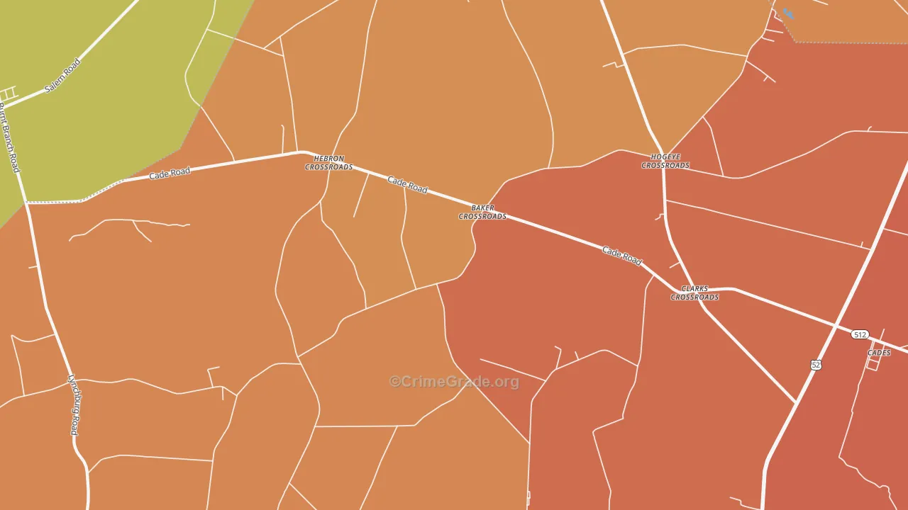 Moores Crossroads, SC Map of Murder Rates