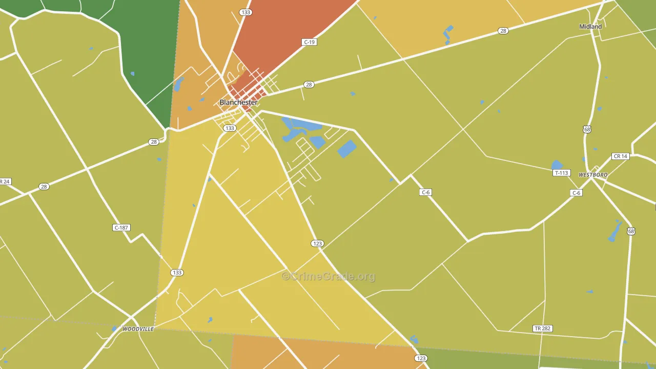 Moores Fork, OH Map of Murder Rates