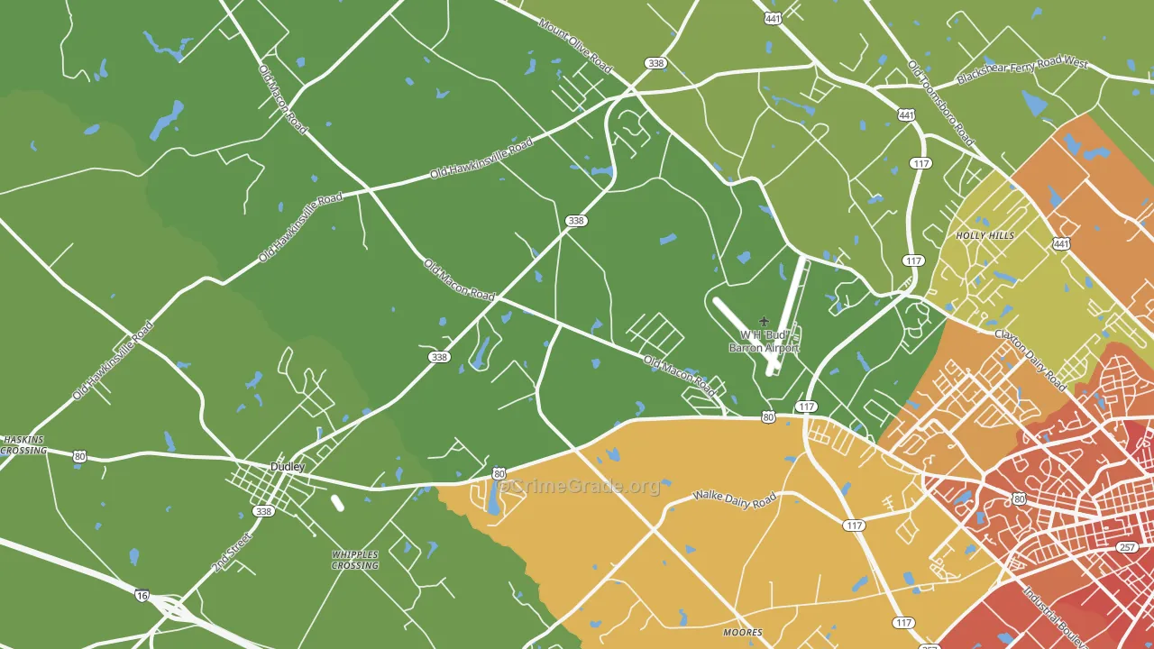 Moores, GA Map of Murder Rates