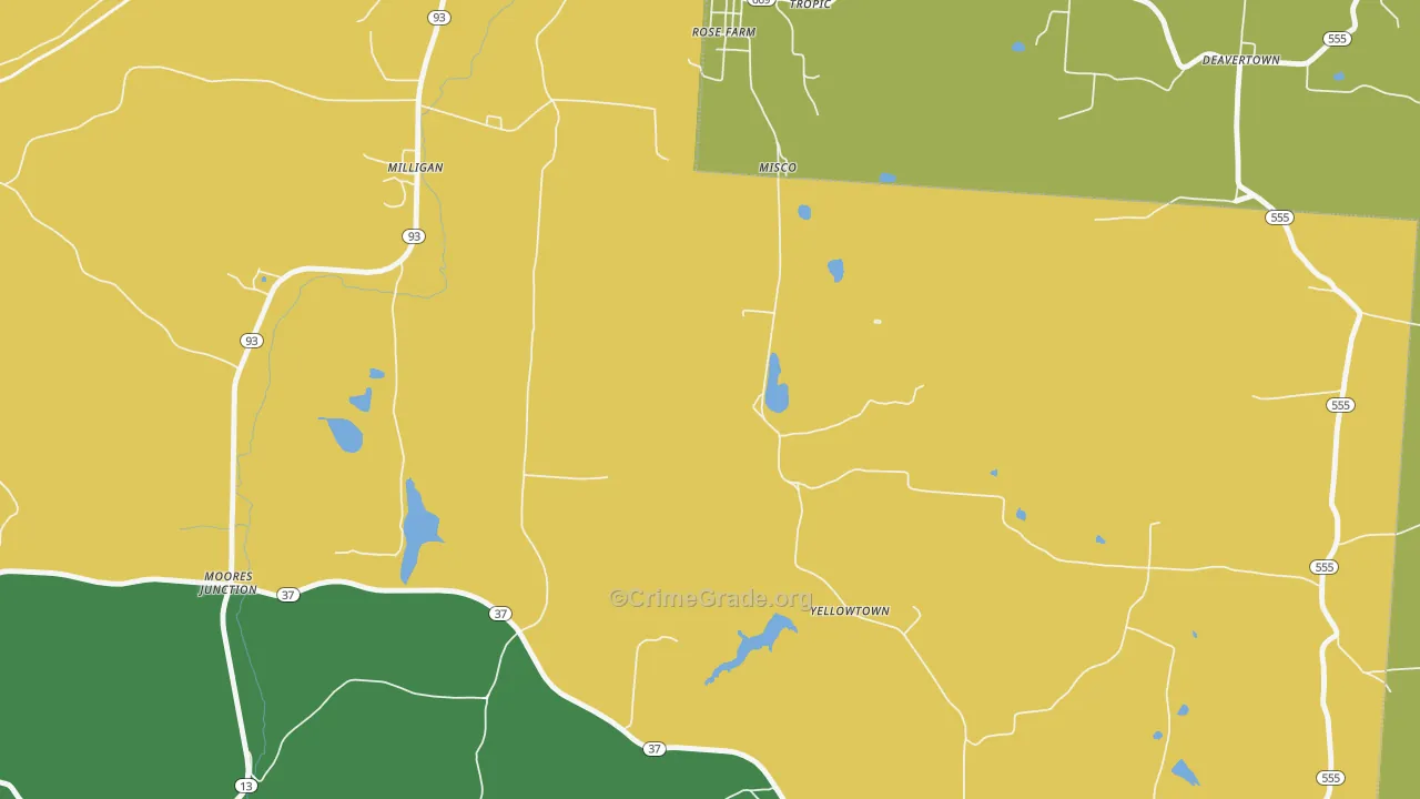 Moores Junction, OH Map of Murder Rates