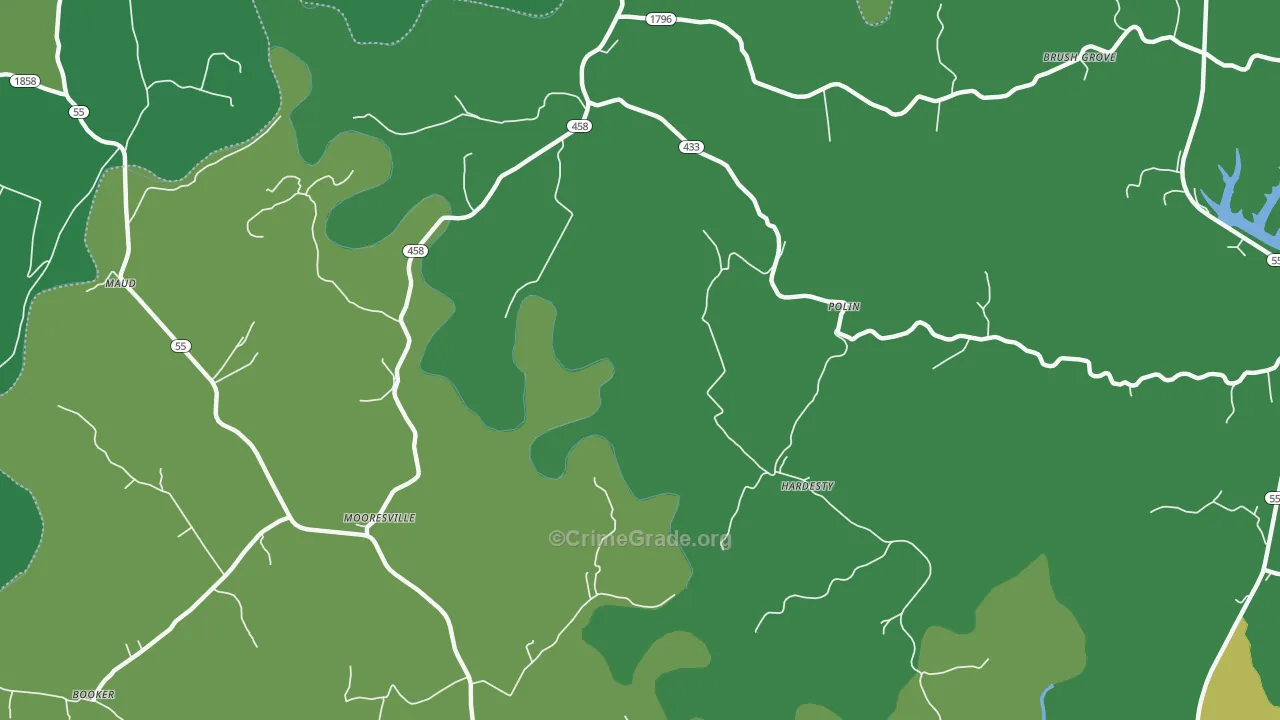 Mooresville, KY Map of Murder Rates