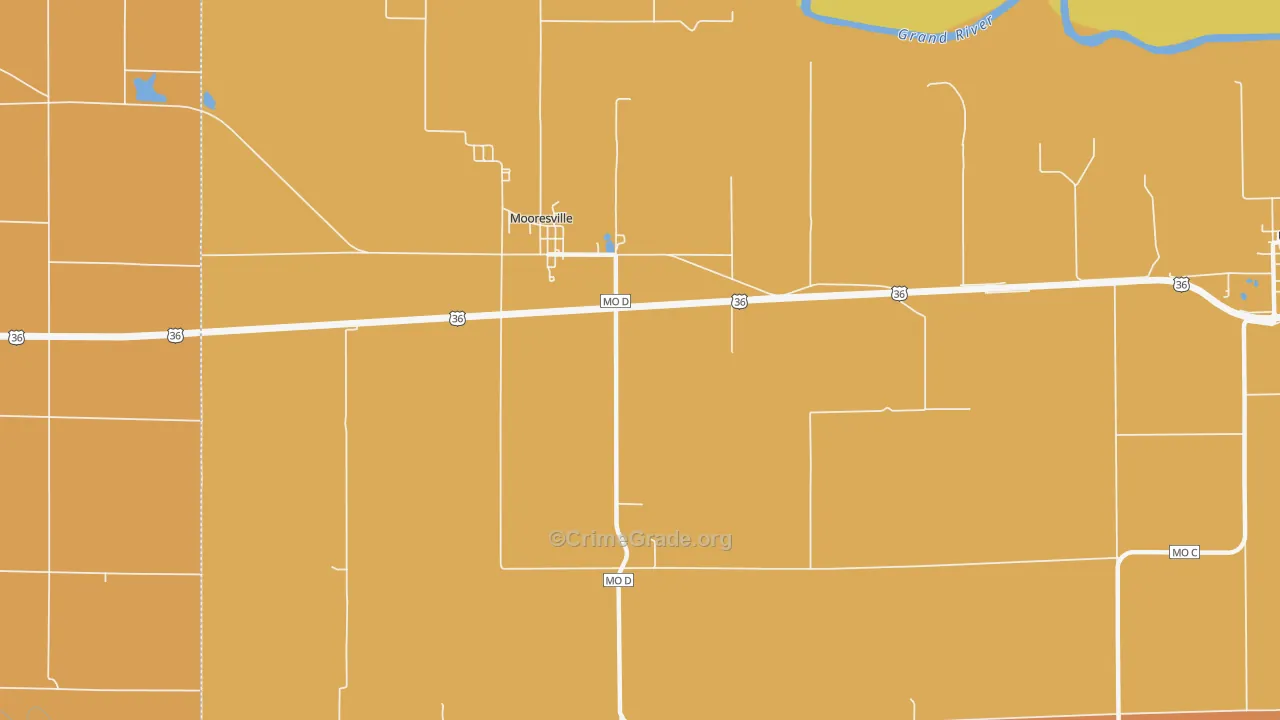 Mooresville, MO Map of Murder Rates