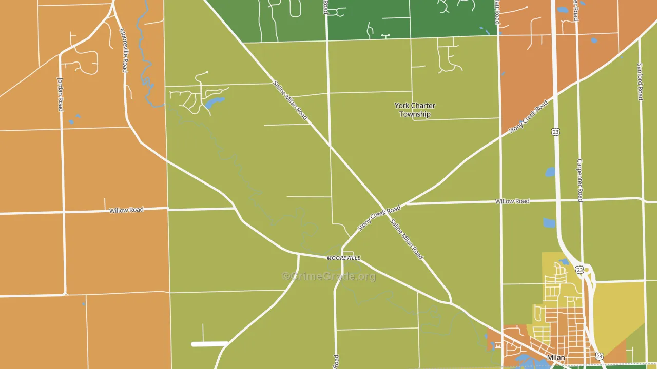Mooreville, MI Map of Murder Rates