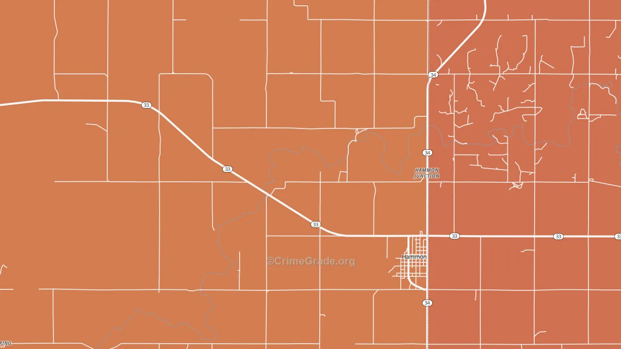 Moorewood, OK Map of Murder Rates