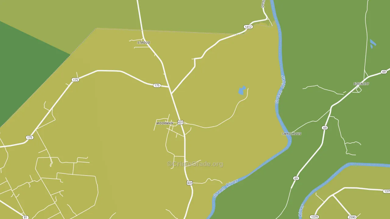 Moorman, KY Map of Murder Rates