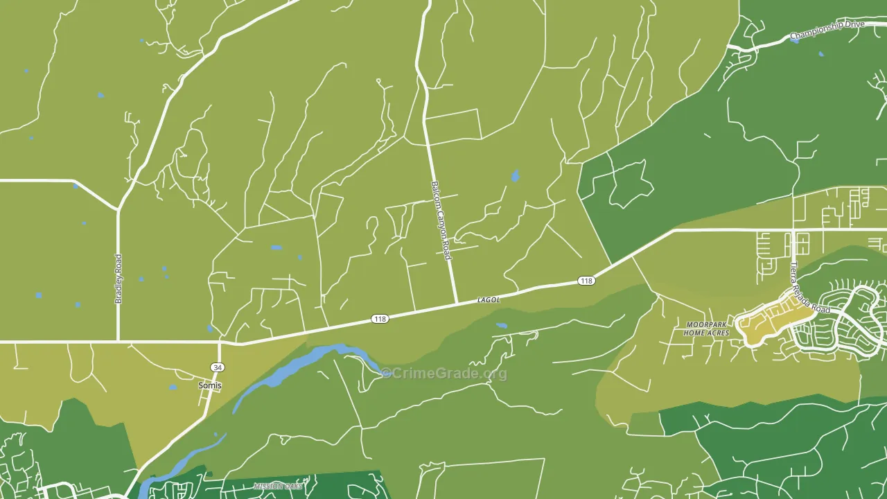 Moorpark Home Acres, CA Map of Murder Rates