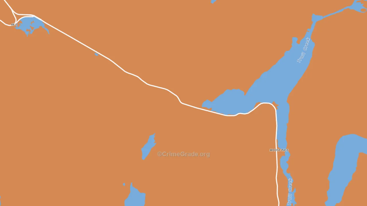 Moose Pass, AK Map of Murder Rates