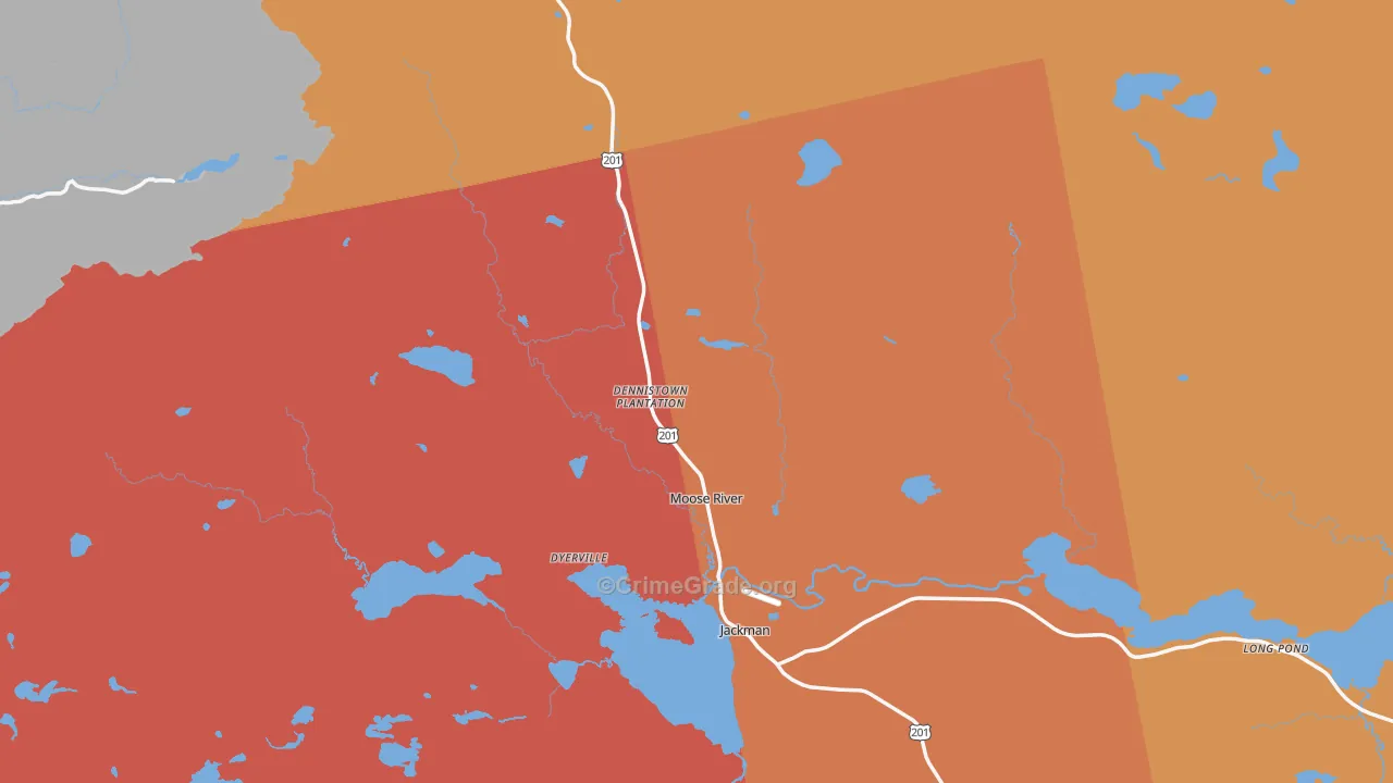 Moose River, ME Map of Murder Rates