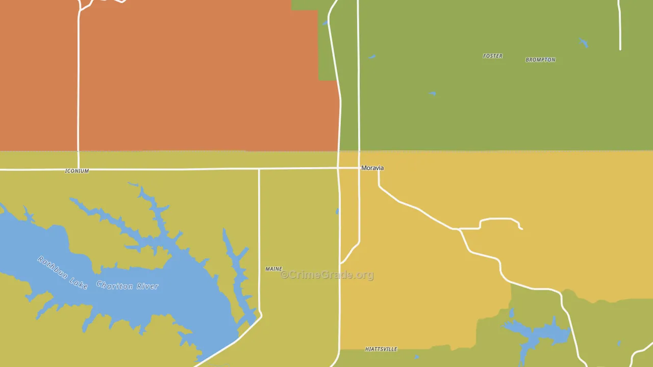 Moravia, IA Map of Murder Rates