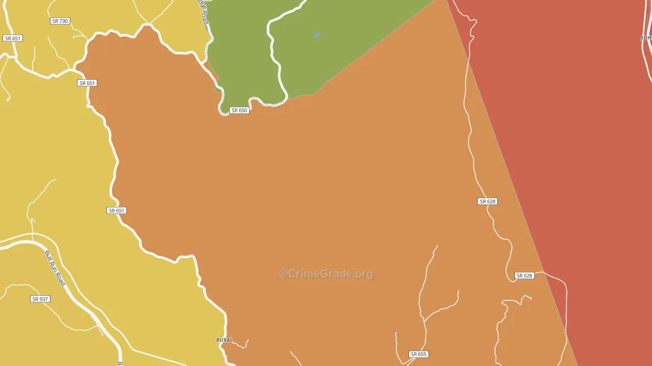 Morefield, VA Map of Murder Rates