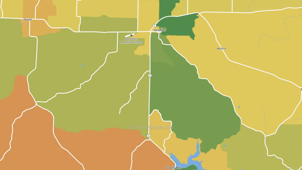 Morgan County, MO Map of Murder Rates