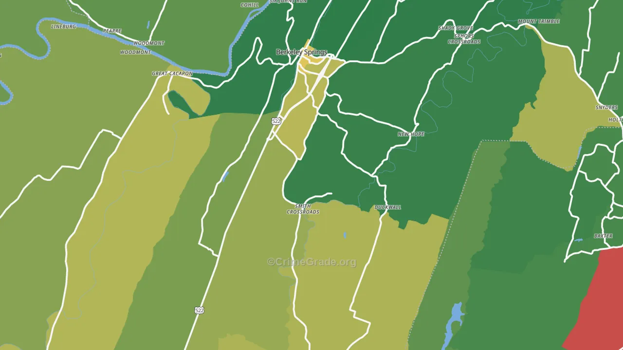 Morgan County, WV Map of Murder Rates