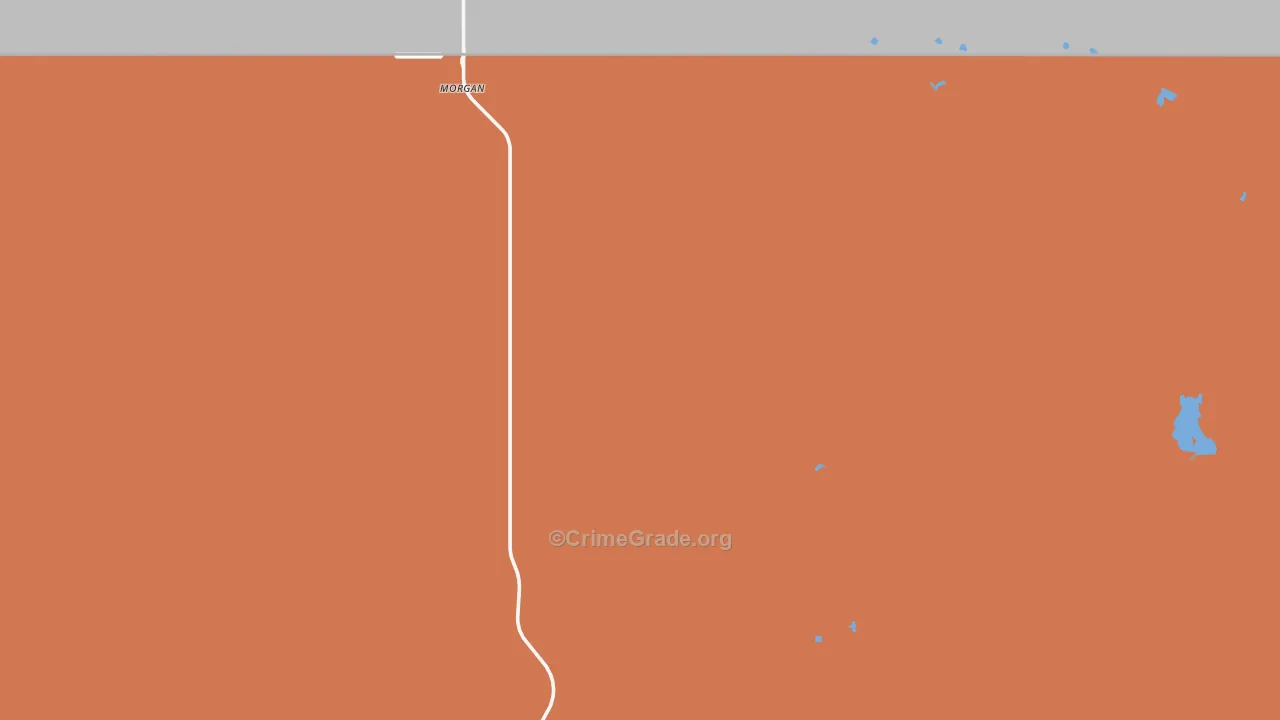 Morgan, MT Map of Murder Rates