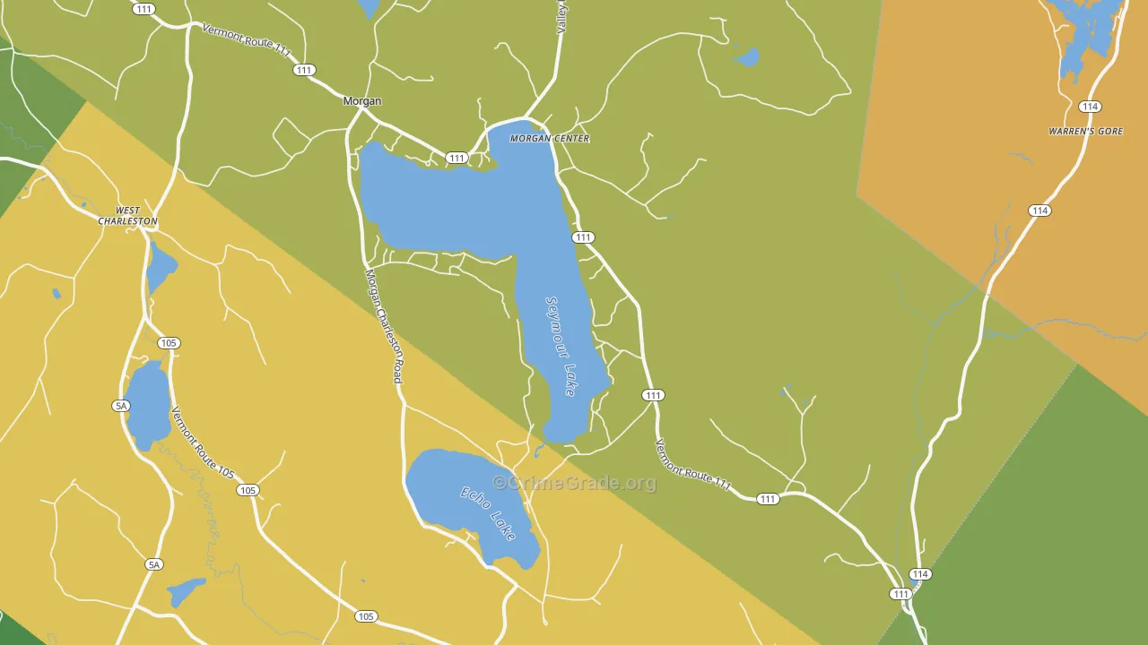 Morgan, VT Map of Murder Rates