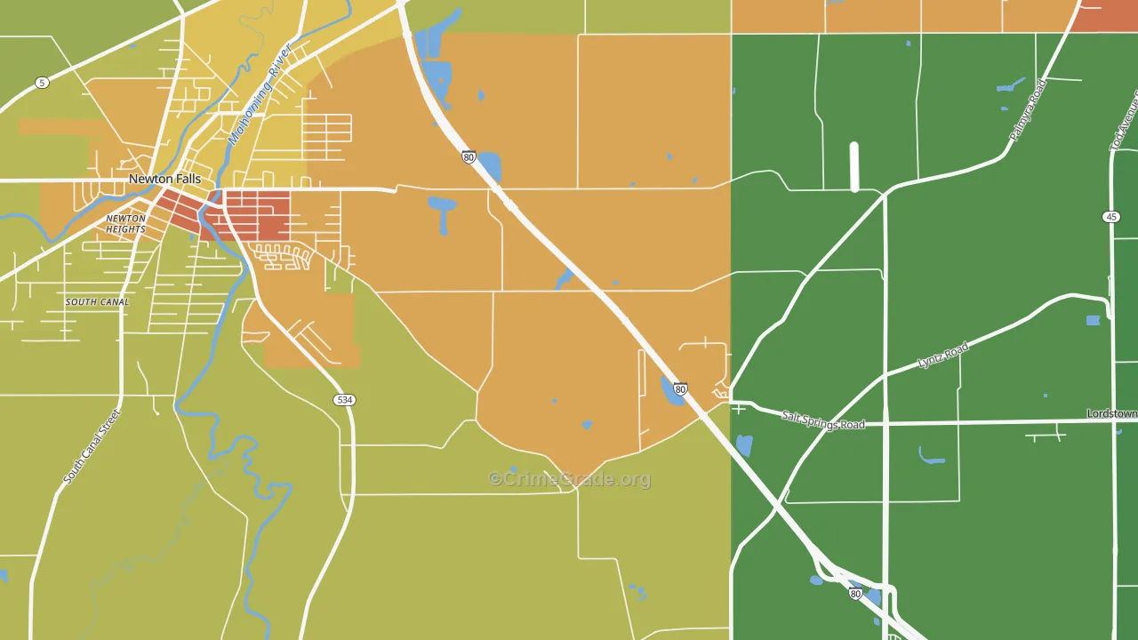 Morgandale, OH Map of Murder Rates