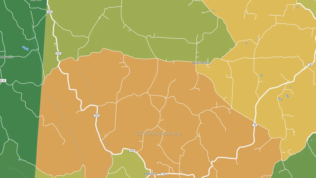 Morgansville, OH Map of Murder Rates