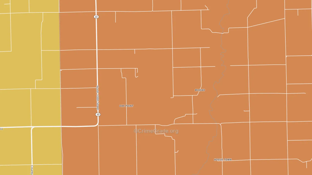 Moriah, IL Map of Murder Rates