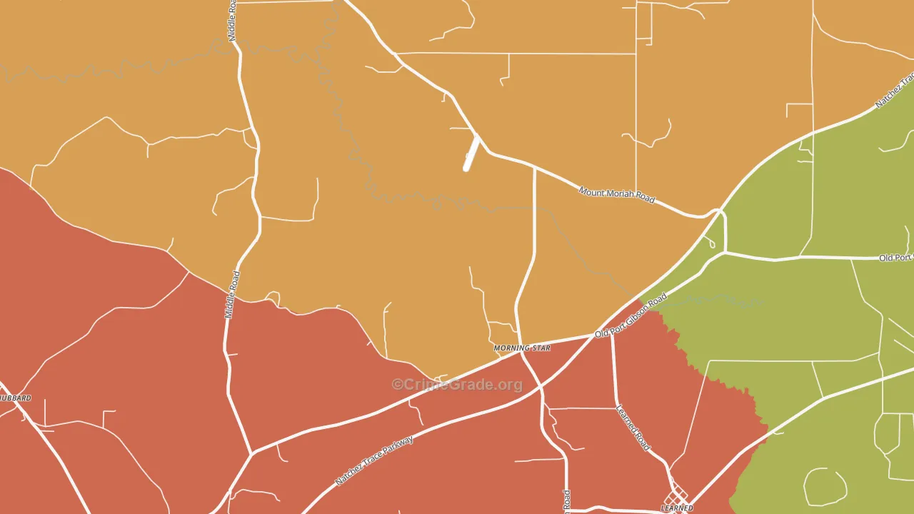 Morning Star, MS Map of Murder Rates
