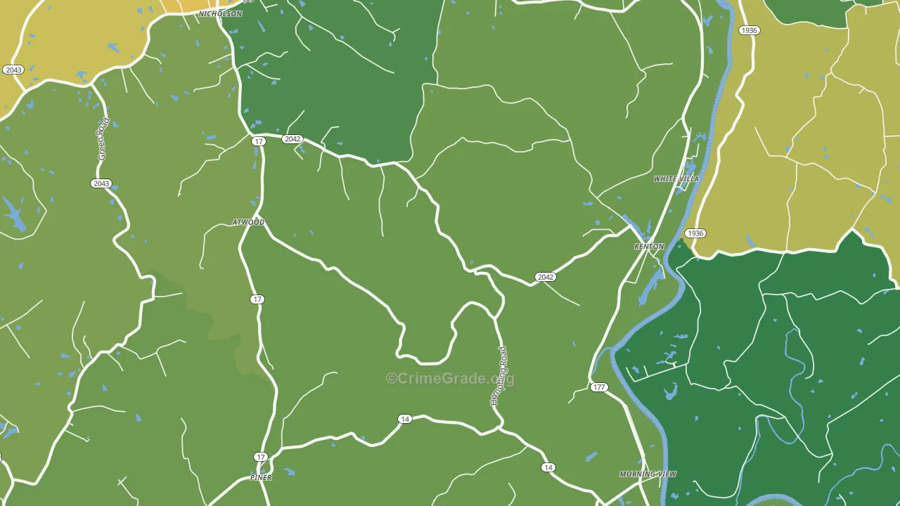 Morning View, KY Map of Murder Rates