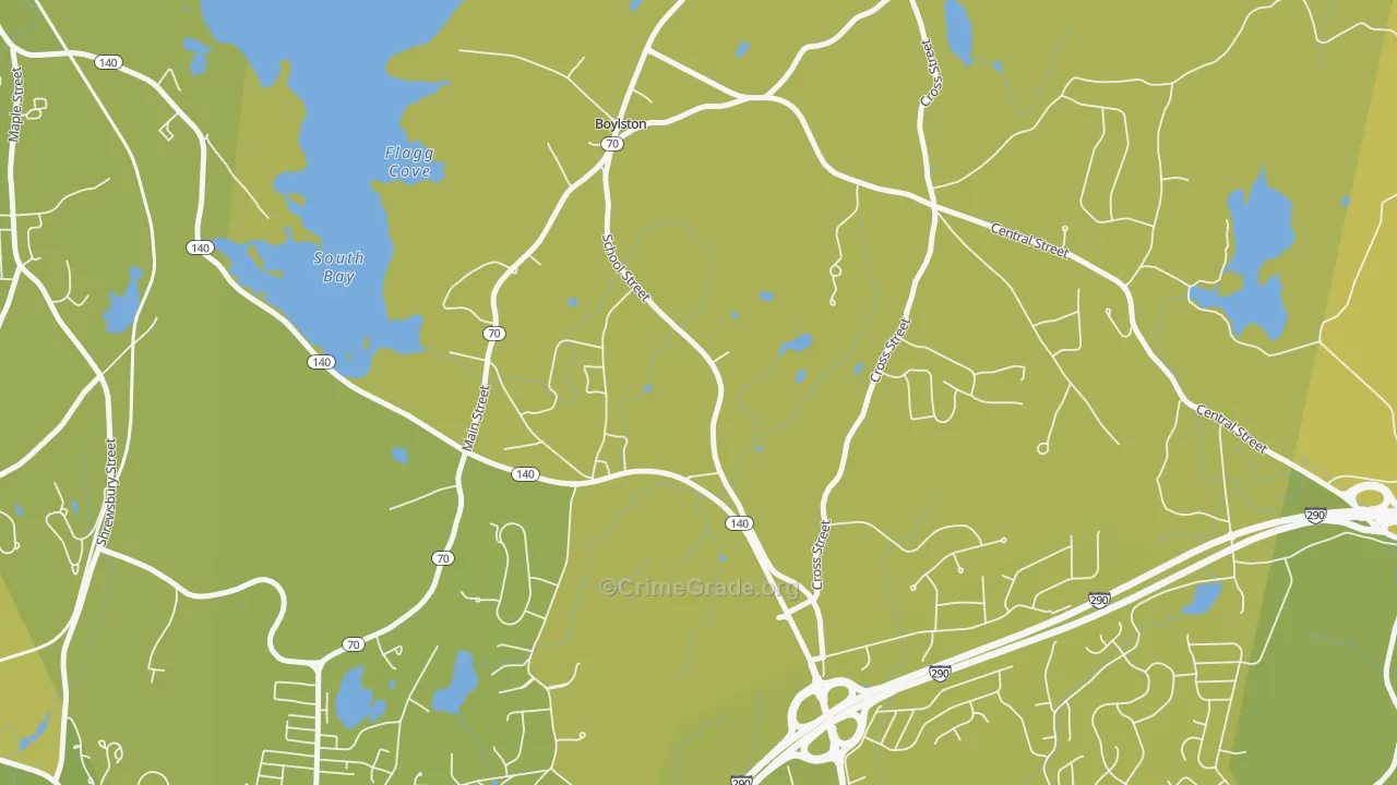 Morningdale, MA Map of Murder Rates